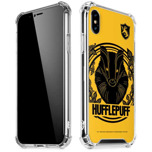 Wizarding Worlds Harry Potter Hufflepuff Illustration iPhone XS Max Clear Case